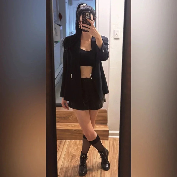 ESCADA Margaretha Ley Vintage Wrap Blazer Virgin Wool & Silk Black Sz 42 - Picture 1 of 9